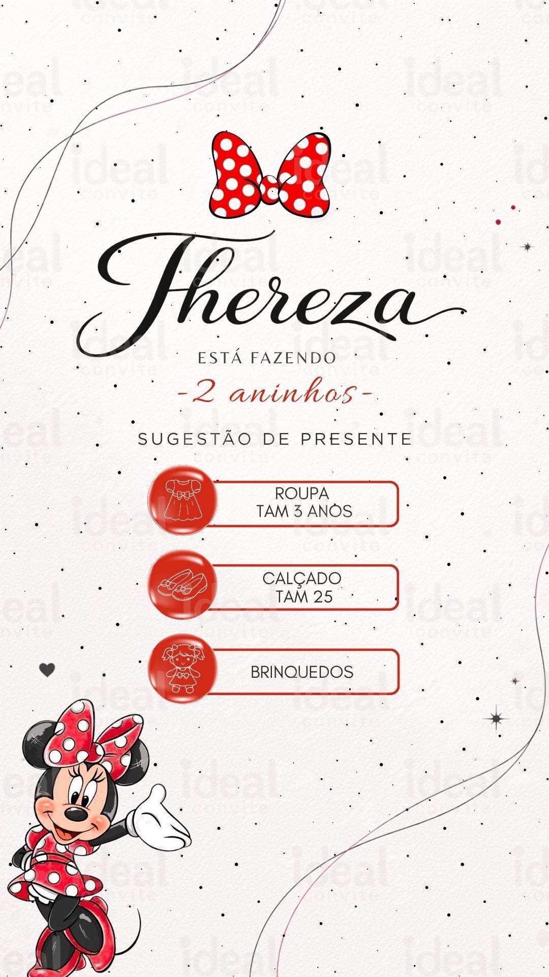 Convite Interativo - Minnie