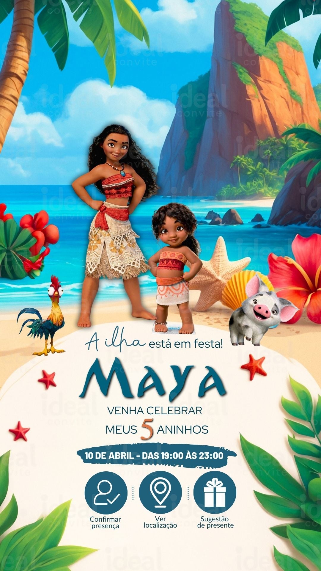 Convite Interativo - Moana