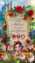 Convite Interativo - Branca de Neve Baby