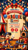 Convite Interativo - Circo Mickey