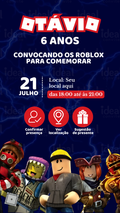 Convite Interativo - Roblox