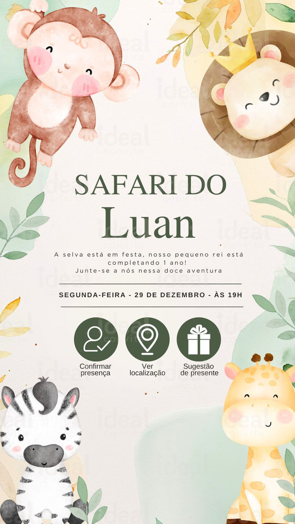 Convite Interativo - Safari