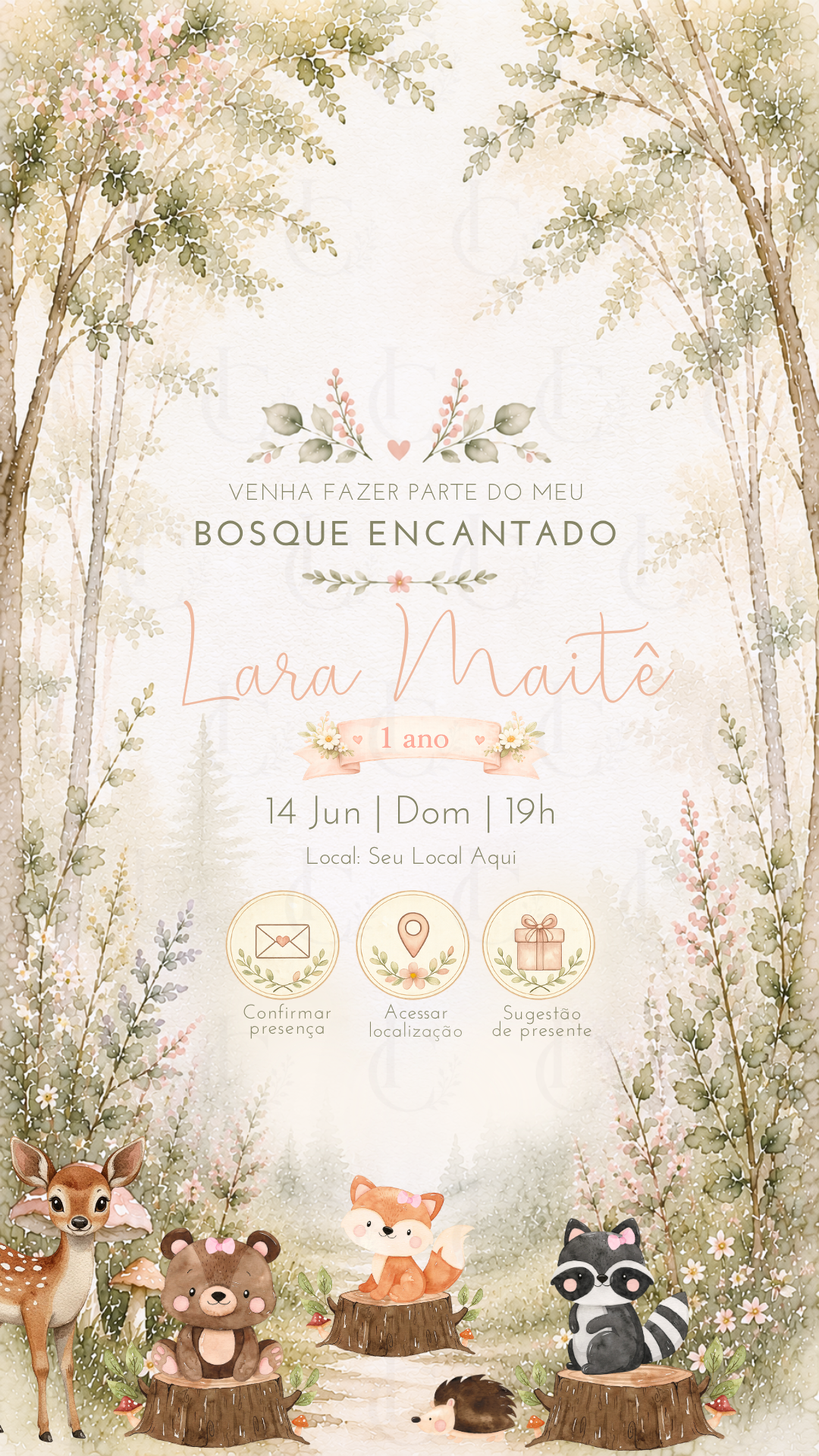 Convite Interativo - Bosque Encantado
