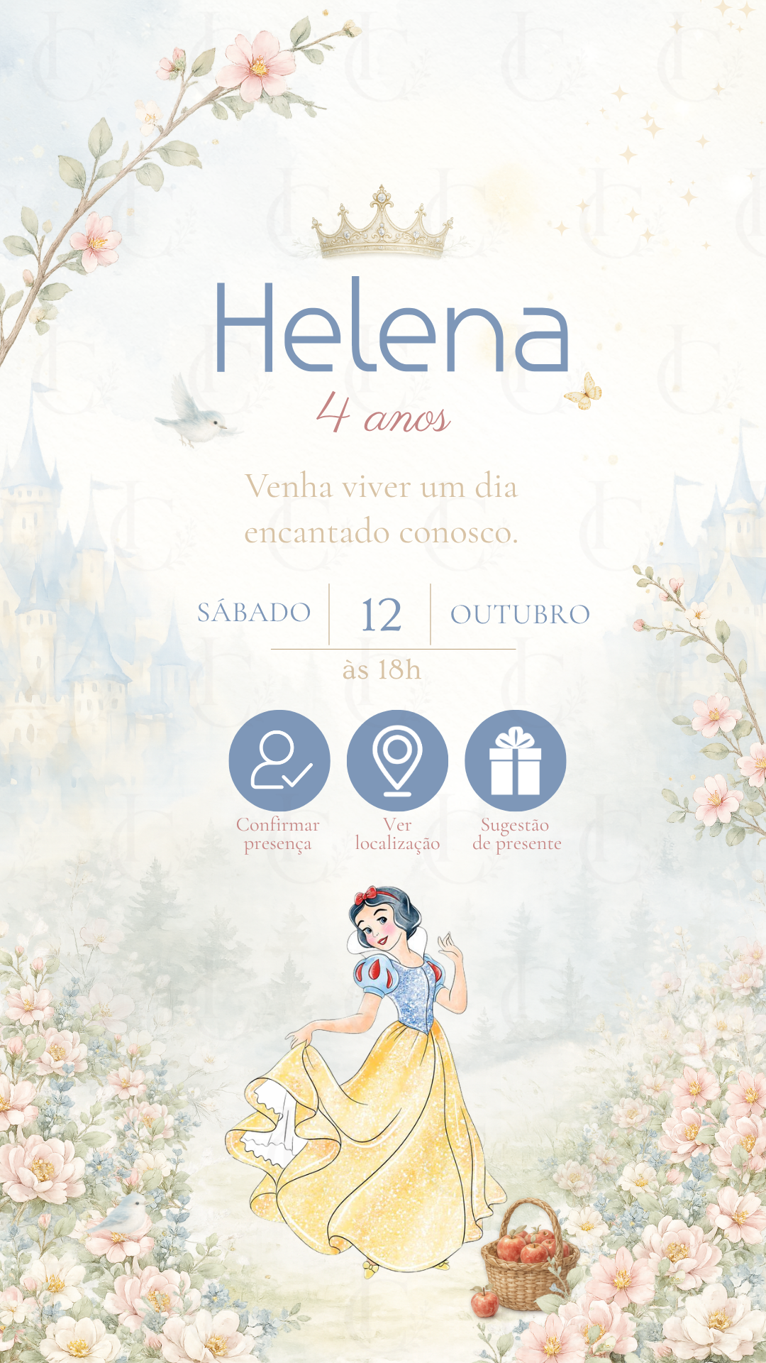 Convite Interativo - Branca de Neve